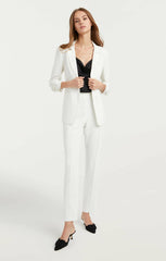 Crepe Khloe Blazer Ivory