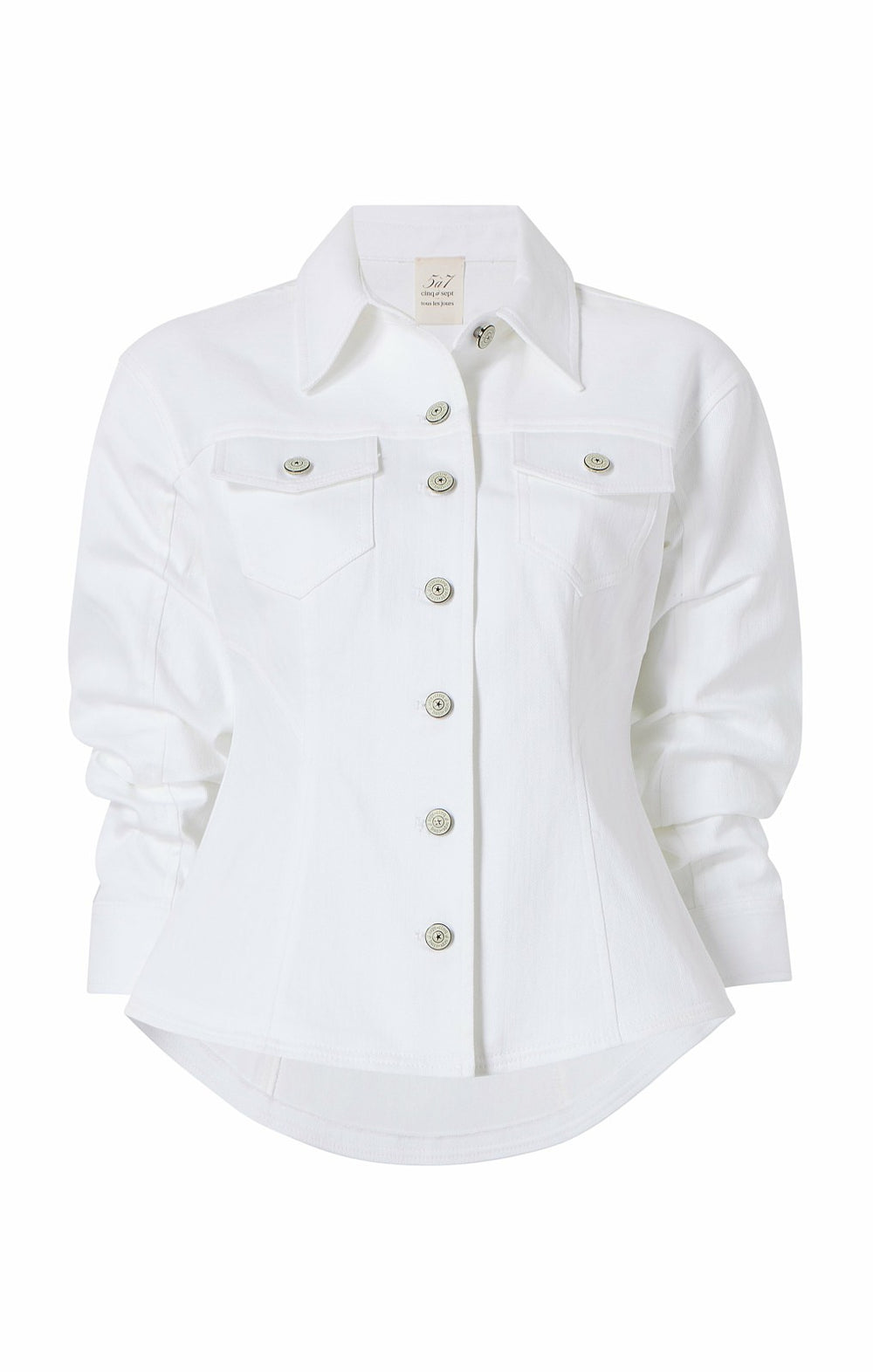 Denim Scrunched Canyon Jacket White