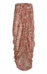 Woodblock Zebra Libbie Coverup Sequoia/Ivory