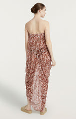 Woodblock Zebra Libbie Coverup Sequoia/Ivory