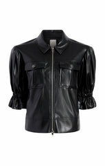 Lite Vegan Leather Holly Jacket Black