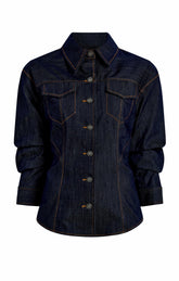 Denim Scrunched Canyon Jacket Indigo