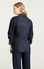 Denim Scrunched Canyon Jacket Indigo
