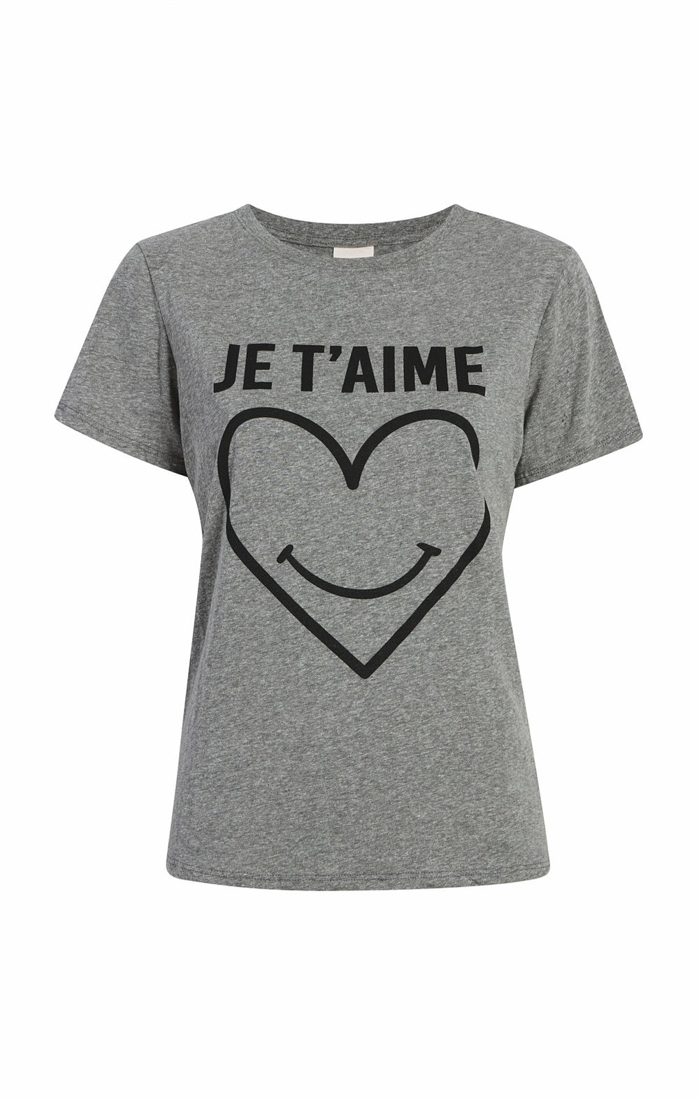 Smiling Heart Tee Heather Grey/Black