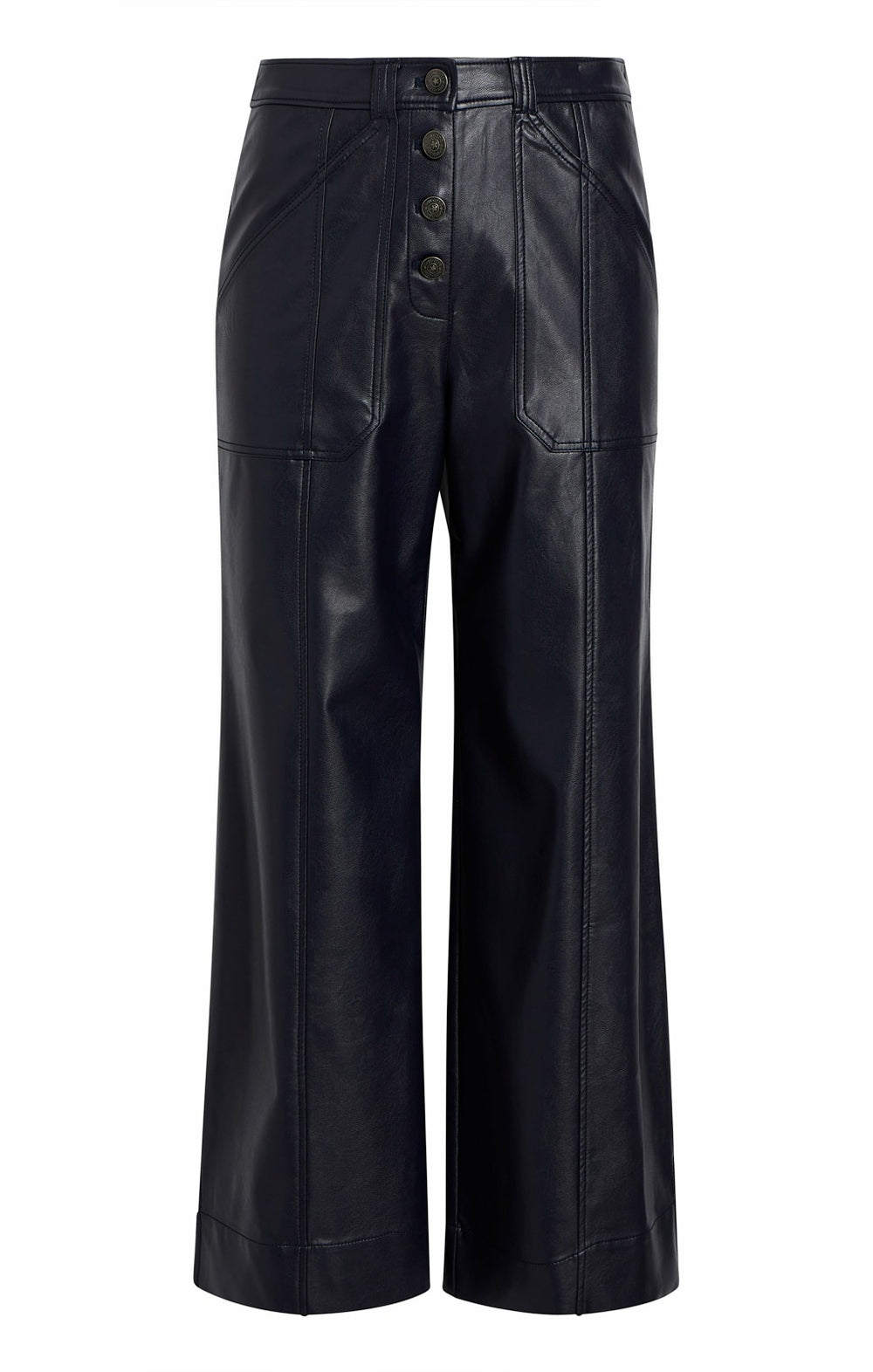 Vegan Leather Benji Pant Navy