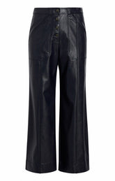 Vegan Leather Benji Pant Navy