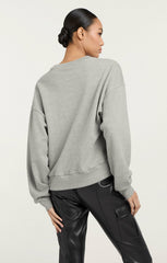 Rhinestone Paris New York Brandy Pullover Heather Grey/Black