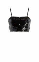 Sequin Nikki Top Black