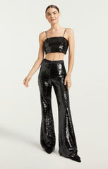 Sequin Nikki Top Black
