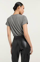 Bonjour Y'all Tee Heather Grey/Black