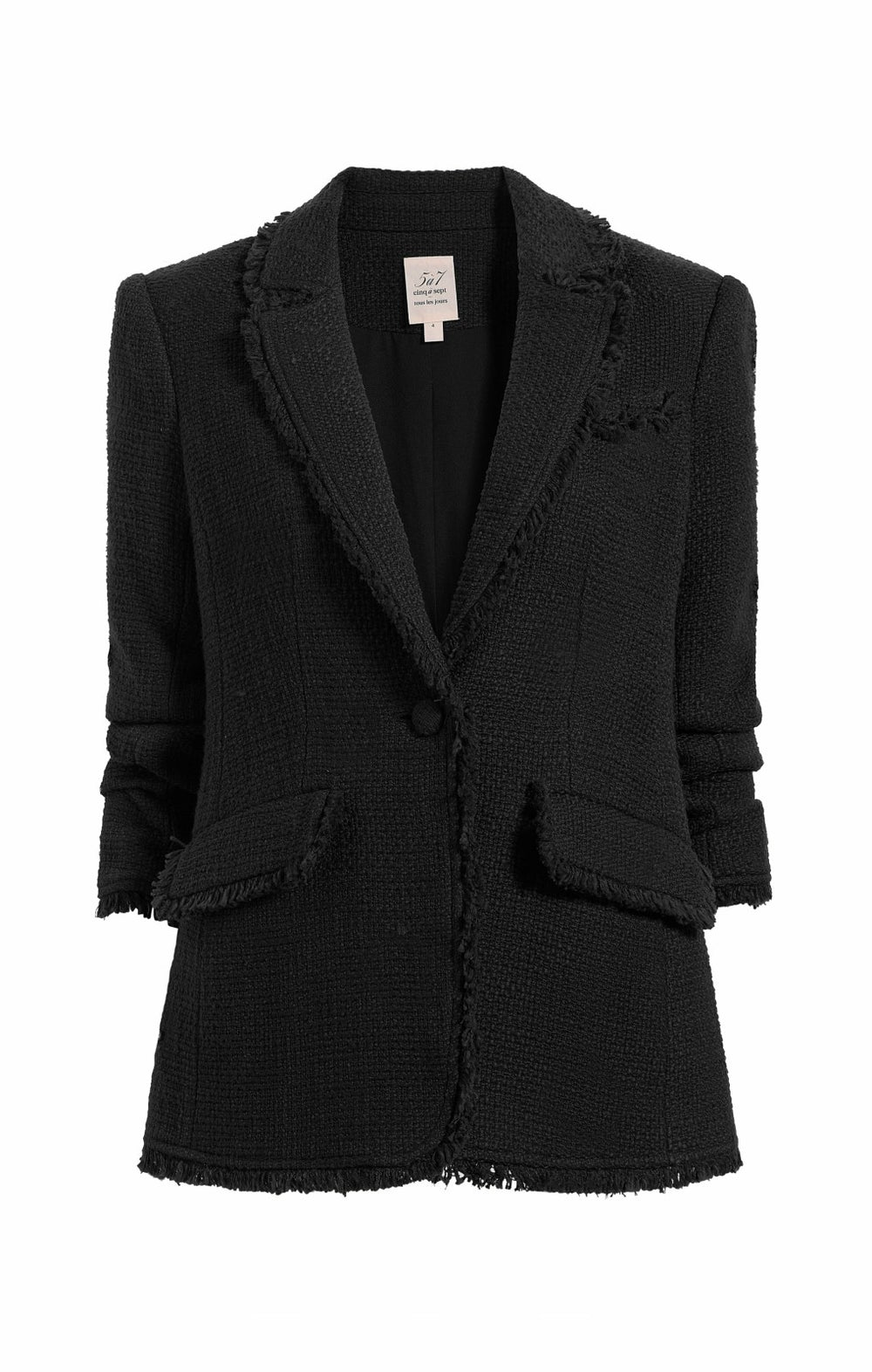 Boucle Khloe Blazer Black
