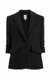 Boucle Khloe Blazer Black