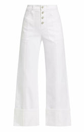 Cuffed Benji Pant White