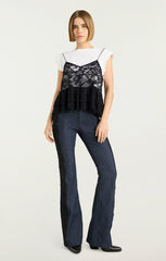 Lace Samantha Top White/Black