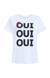 Oui Oui Oui Shrunken Tee White/Black