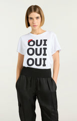 Oui Oui Oui Shrunken Tee White/Black