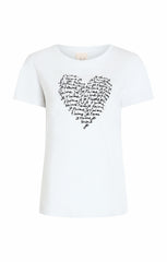 Je T'aime Heart Tee White/Black