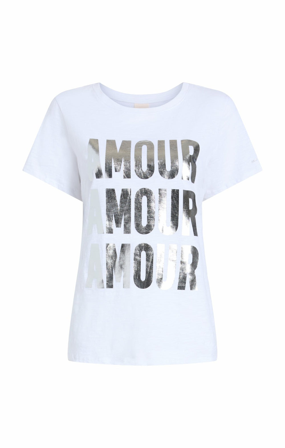 Amour Amour Amour Foiled Tee White/Silver