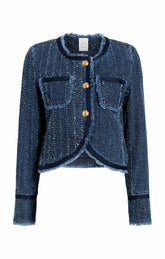Boucle Denim Zanda Jacket Indigo