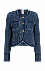 Boucle Denim Zanda Jacket Indigo