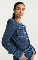 Boucle Denim Zanda Jacket Indigo