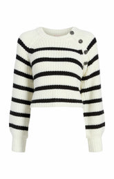 Striped Keren Pullover Ivory/Black