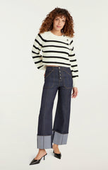 Striped Keren Pullover Ivory/Black