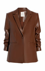 Vegan Leather Kylie Blazer Espresso