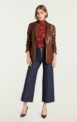 Vegan Leather Kylie Blazer Espresso
