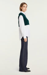 Alden Pullover Green Onyx/White