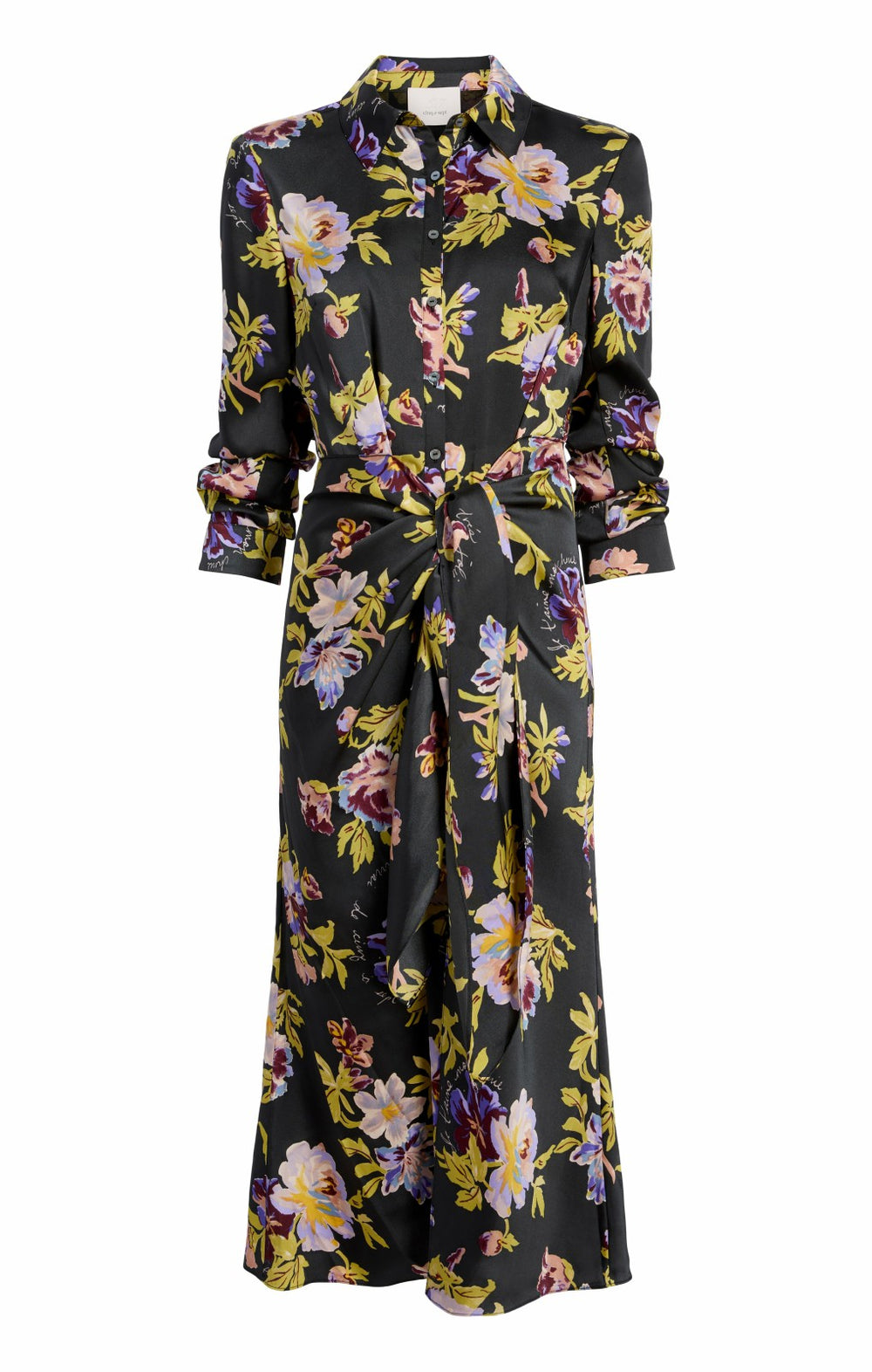 Brigitte Floral Jacey Dress Black Multi