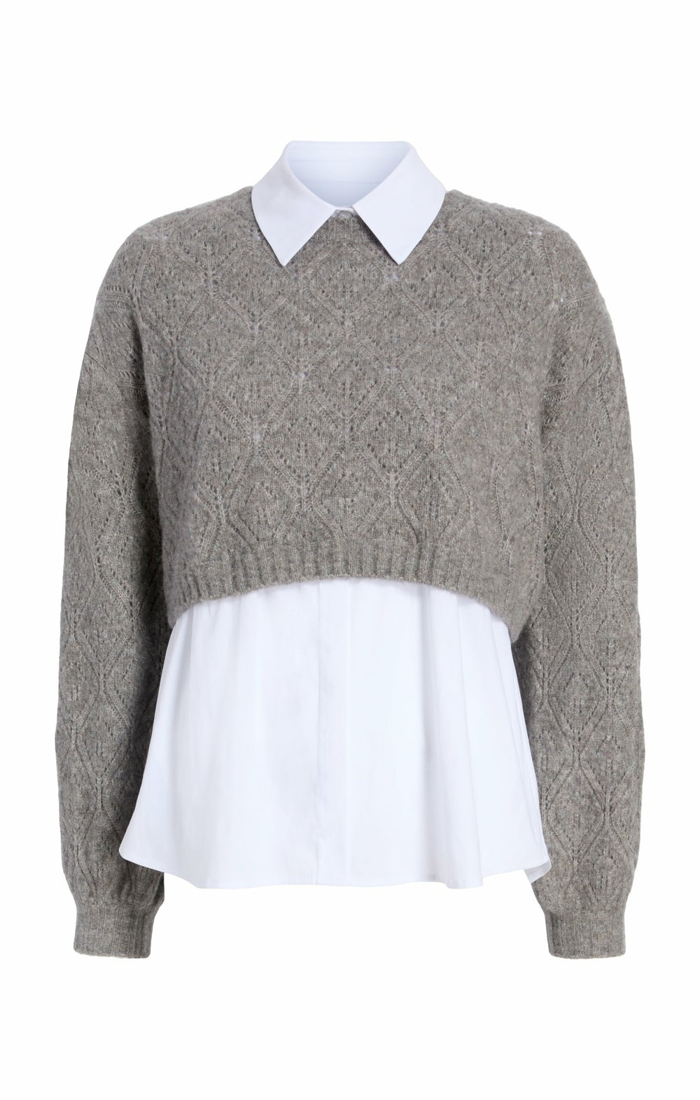Landry Pullover Heather Grey/White