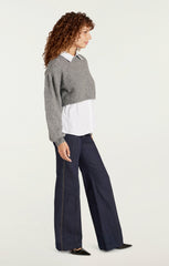 Landry Pullover Heather Grey/White