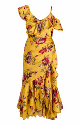 Nara Dress Deep Gold Multi