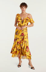 Nara Dress Deep Gold Multi