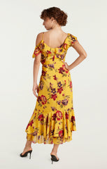 Nara Dress Deep Gold Multi