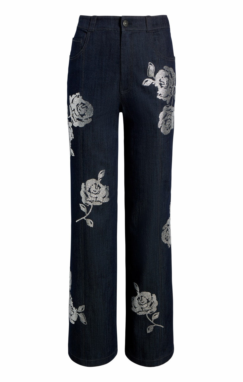 Heatset Roses Francine Pant Indigo