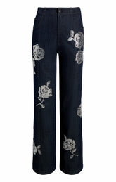 Heatset Roses Francine Pant Indigo