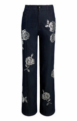 Heatset Roses Francine Pant Indigo