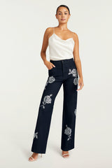 Heatset Roses Francine Pant Indigo