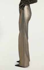 Gold Coated Francine Pant Gold