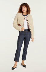 Naia Jacket Ivory/Mahogany