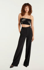 Rhinestone Paisley Nikki Top Black
