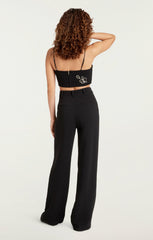 Rhinestone Paisley Nikki Top Black