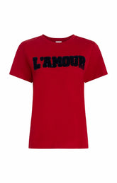 Toweled L'amour Shrunken Tee Rosewood/Navy