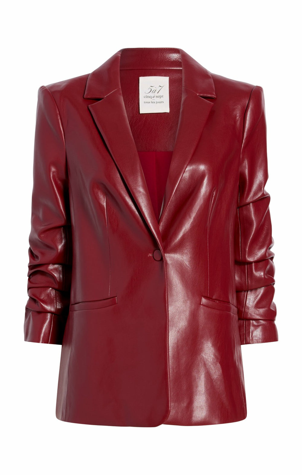 Vegan Leather Kylie Blazer Rhubarb