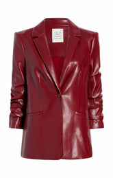 Vegan Leather Kylie Blazer Rhubarb