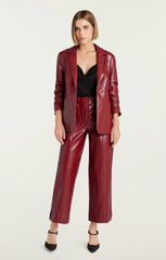 Vegan Leather Kylie Blazer Rhubarb