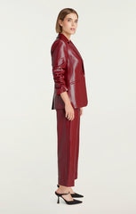Vegan Leather Kylie Blazer Rhubarb
