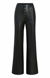 Vegan Leather Long Benji Pant Black
